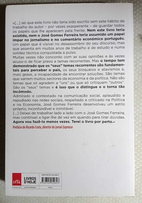 Livros de Política / Economia: José Gomes Ferreira e Camilo Lourenço