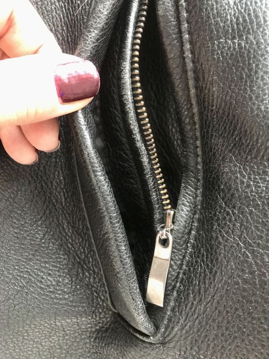 Куртка кожаная тёплая XL Мужская с подкладкой цигейка