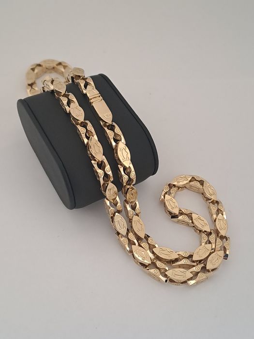 Złoty łańcuszek splot CARTIER