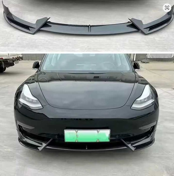 Lábio dianteiro esportivo para Tesla Model 3  de 2016 a 2024