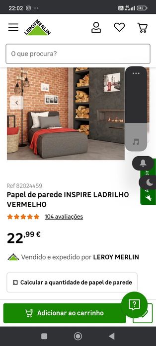 Papel parede imitação tijolo burro