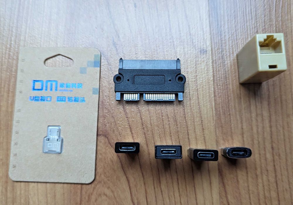 Набор переходников Type C - Usb type A Micro USB RJ45 Sata