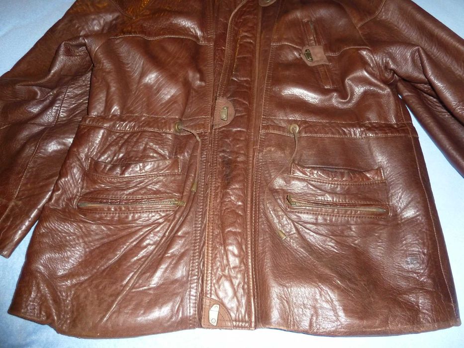 Parka usada em pele castanha 54 - SALDO