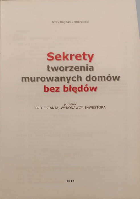 Sekrety tworzenia murowanych domów bez błędów Jerzy Bogdan Zembrowski