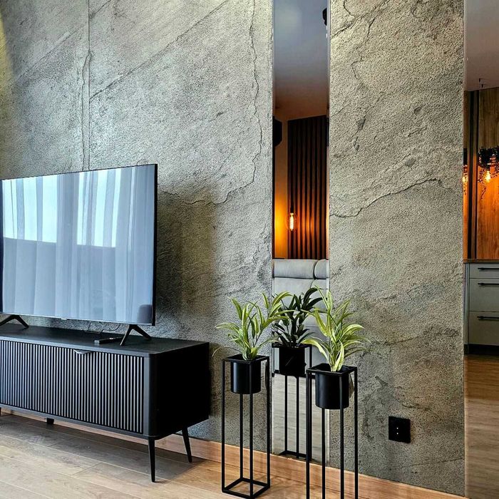 Fornir kamienny Silver Grey/Kamień w rolce/Okładzina z kamienia/Tapeta kamienna/Różne wzory i formaty/KLINK POZNAŃ
