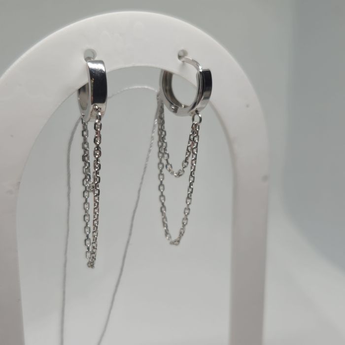 Сережки з білого золота. Нові. Бренд Танго.