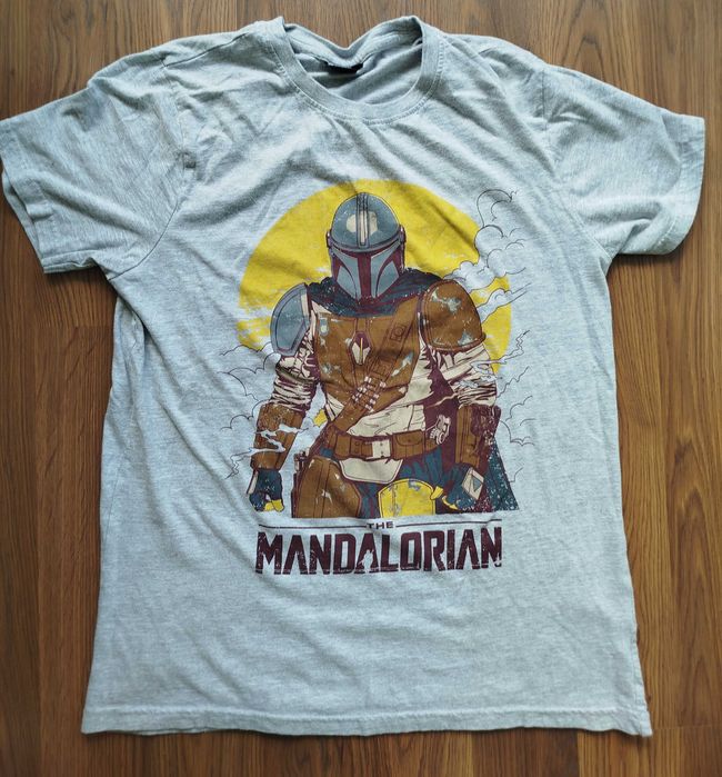 Koszulka krótki rękaw, męska, szara Star Wars, Mandalorian rozmiar M