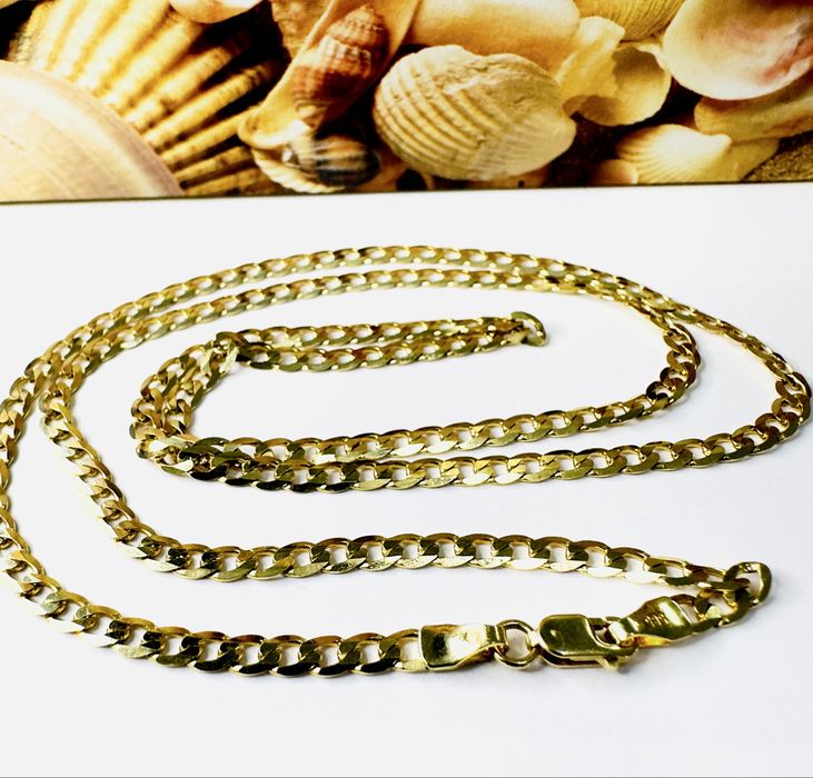 Złoty łancuszek 14k Pancerka 60 cm