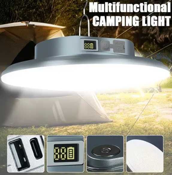 Аккумуляторный LED светильник 18000 mAh мощная лампа для дома и улицы