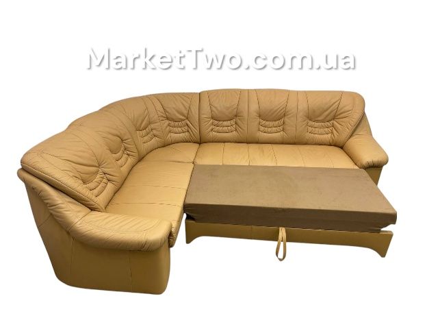 Кожаный, шкіряний кутовий-диван зі спальним місцем ( 020101 )