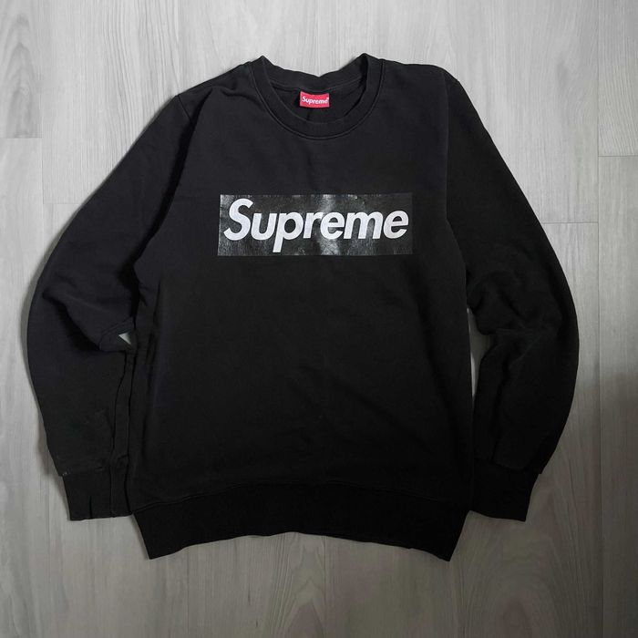 Supreme Box Logo Crewneck Black – Authentic Supreme Sweatshirt