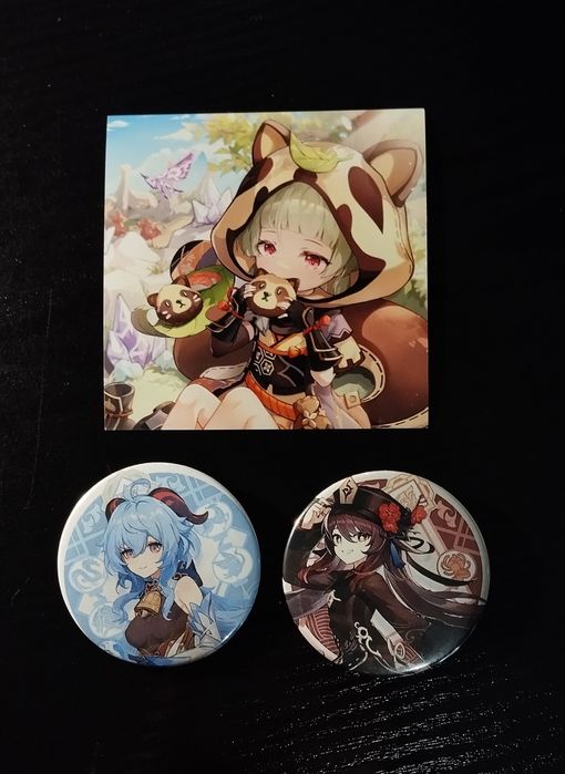 Genshin Impact - magnes + 2 przypinki