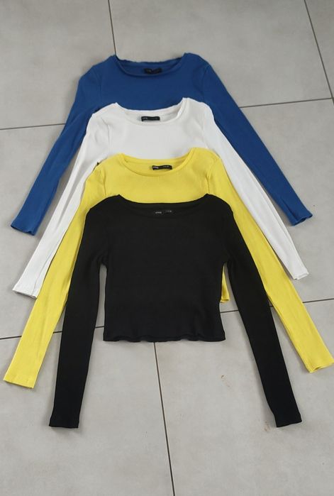 Sinsay 4 koszulki bluzki prążek M