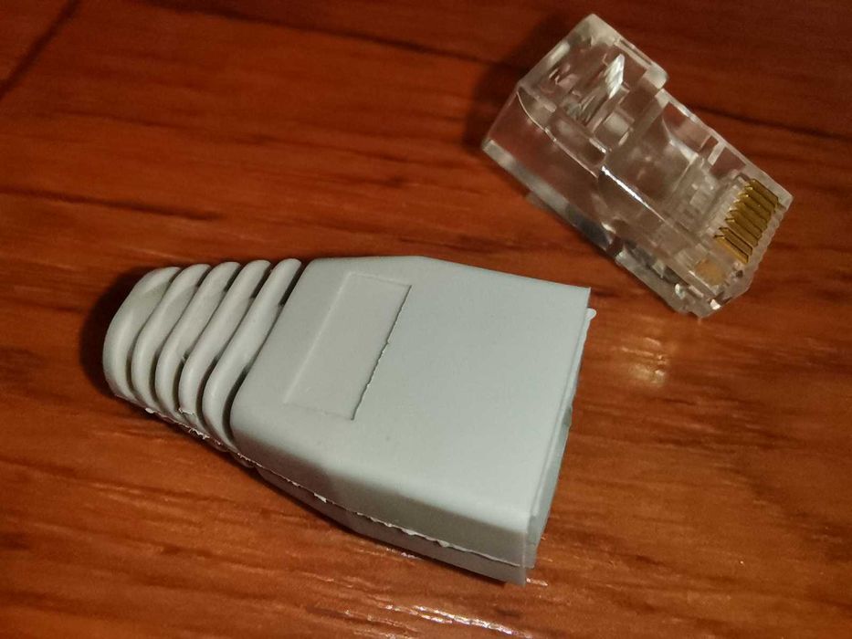 100 изолирующих колпачков для коннекторов RJ45 интернет кабеля