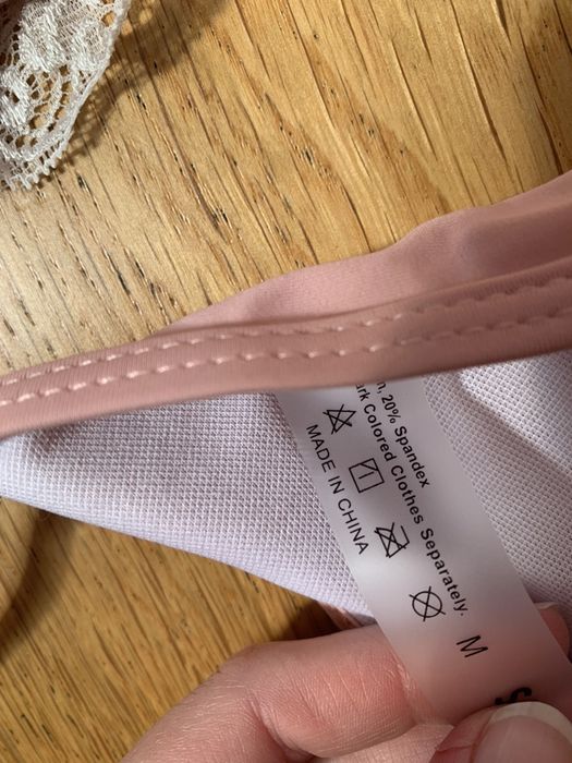 Bikini strój kąpielowy rozmiar M brudny róż z falbanką