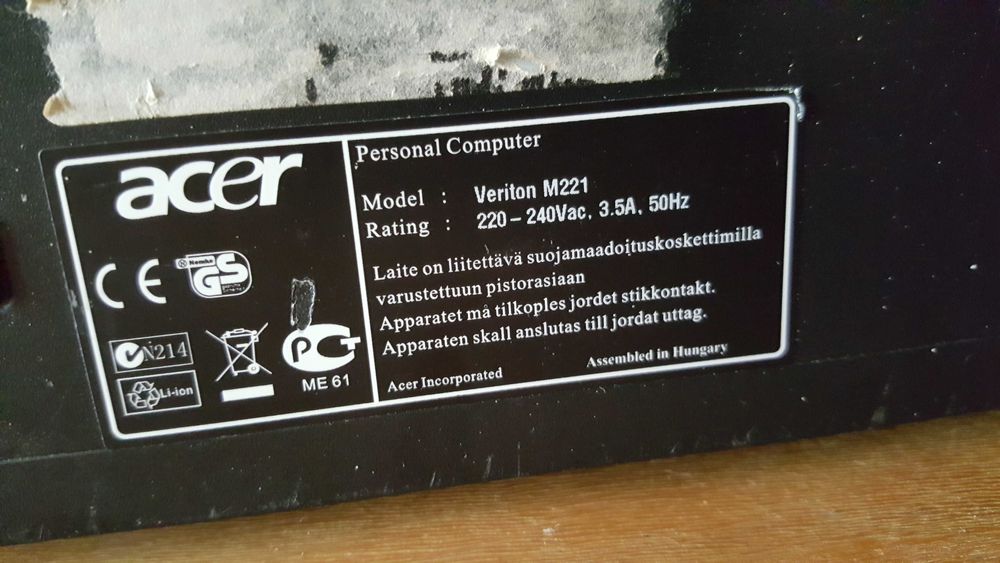 Komputer stacjonarny Acer Veriton M221