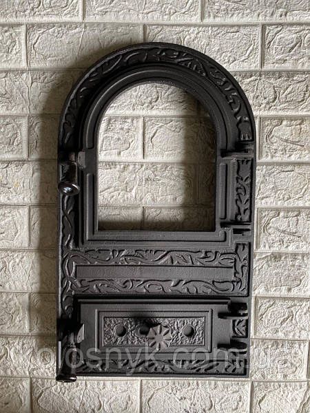 Дверца для печи со стеклом Linda, чугунная печная дверка, дверь в печь