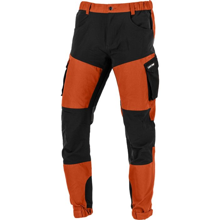 spodnie z elementami stretch ceglasto-czarne, "xl", ce,lahti