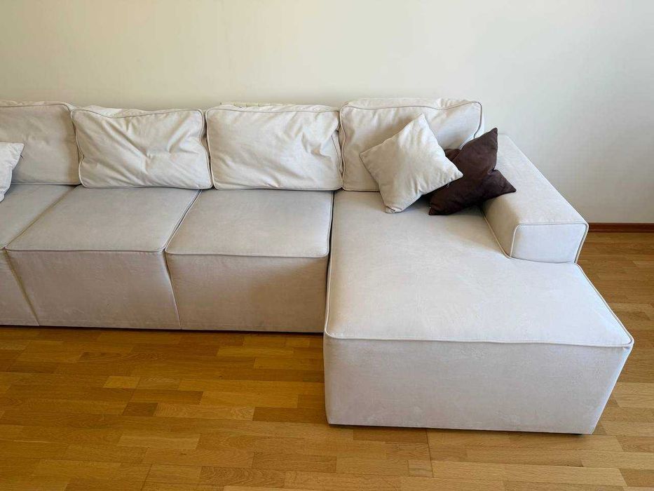 Кутовий диван Марко L 340x160см розкладний, оббивка велюр, м.Шулявська