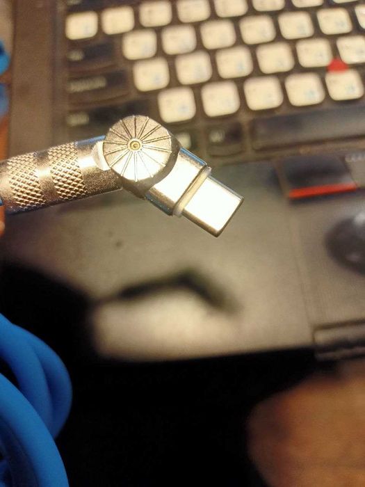 зарядний кабель USB -Type C/micro usb 100w  1m c шарниром 180%.