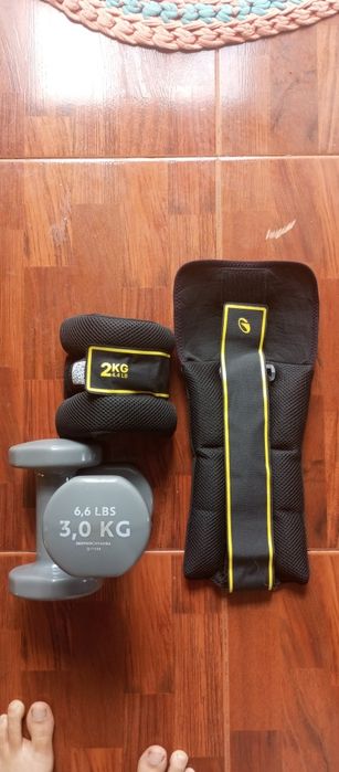 Alteres 3kg e tornozeleiras 2kg