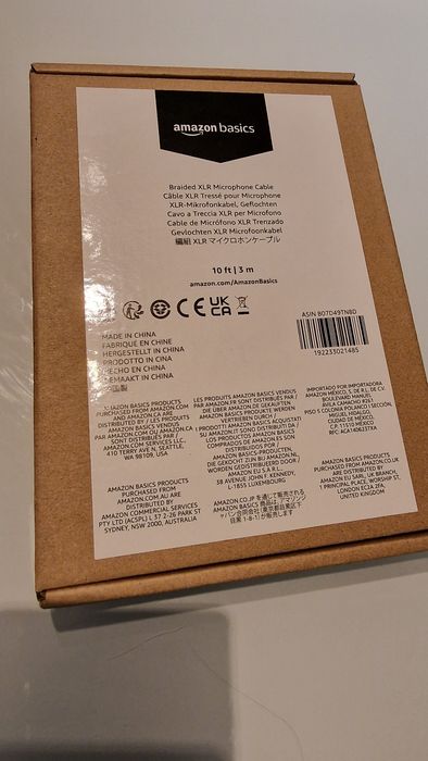 Cabo microfone XLR Amazon Basics