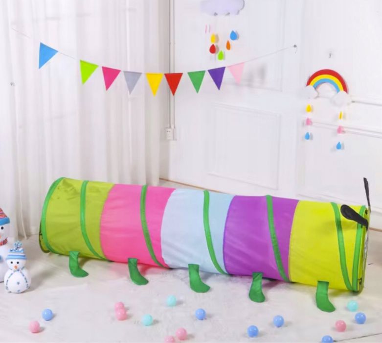 Tunel Gąsienica Dla Dzieci Ogrodowy do Domu Samorozkładający Namiot