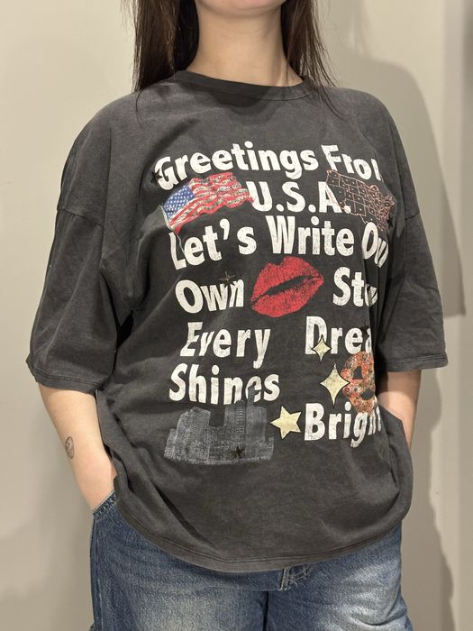 Футболка Bershka з принтом (розмір L)