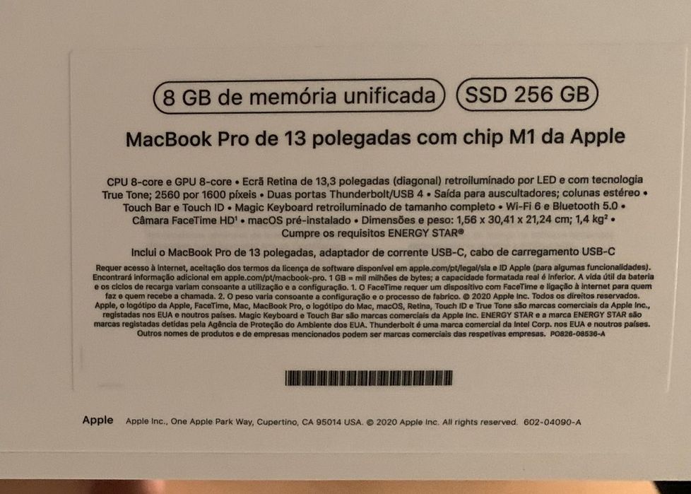 Macbook Pro M1 256GB