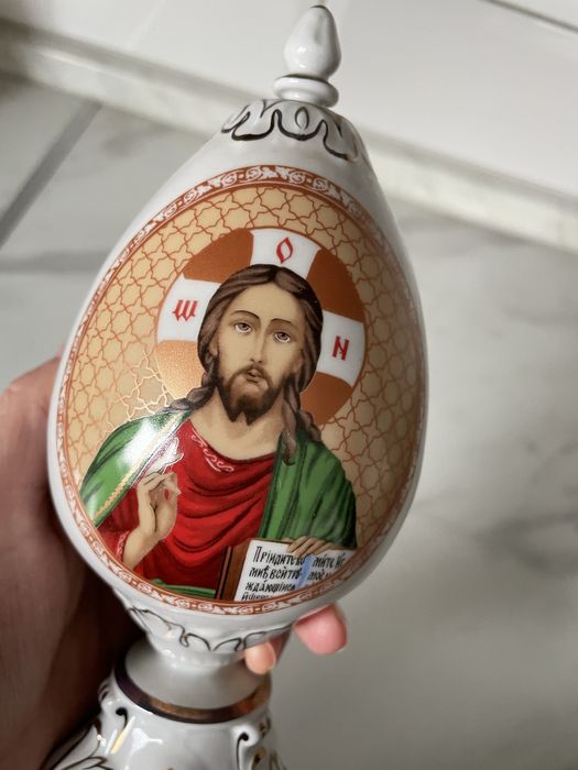 Яйцо пасхальное фарфоровое, фарфор Коростень