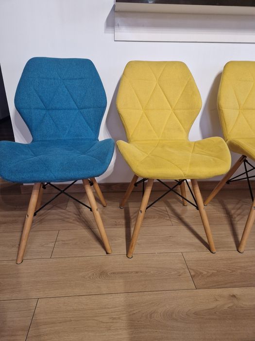 Krzesła skandynawskie do salonu 6 szt.