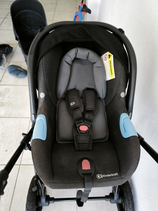 Carrinho de Bebê Trio Kinderkraft (3 em 1) - Completo e em Ótimo Estado