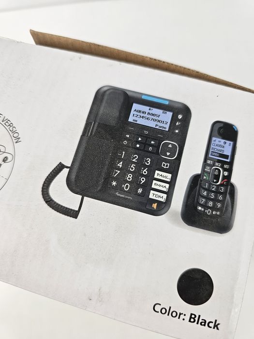 Telefon przewodowy Amplicomms 1580 słuchawka bezprzewodowa sekretarka