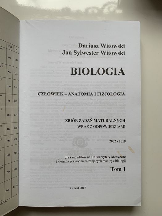 Biologia 1 - zbiór zadań Witkowski