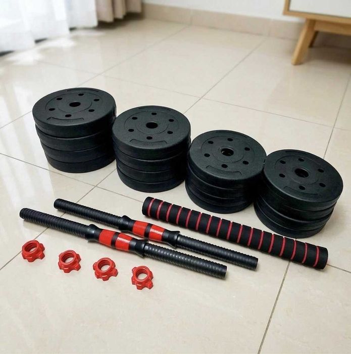 Hantle 30 kg obciążenia hantelki regulowane domowa siłownia gryf fit