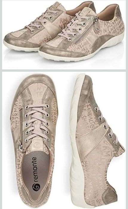 REMONTE Damskie buty sportowe -skorzane
