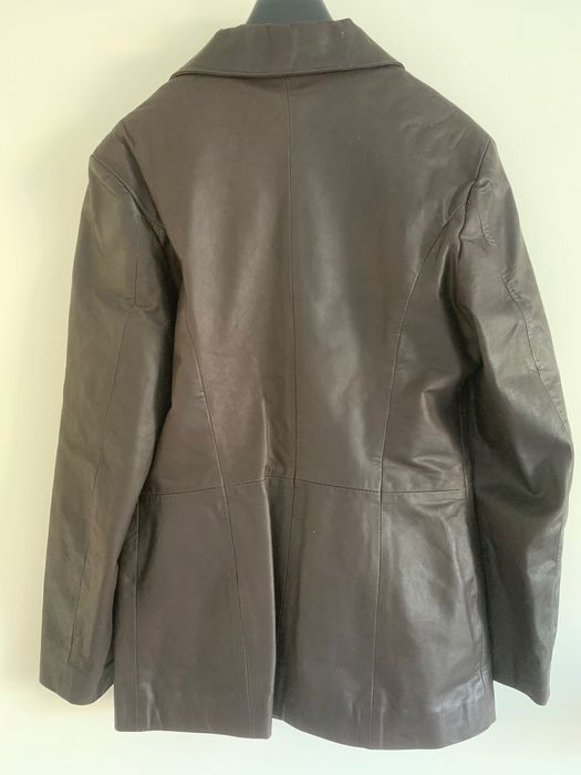 Blazer cabedal castanho