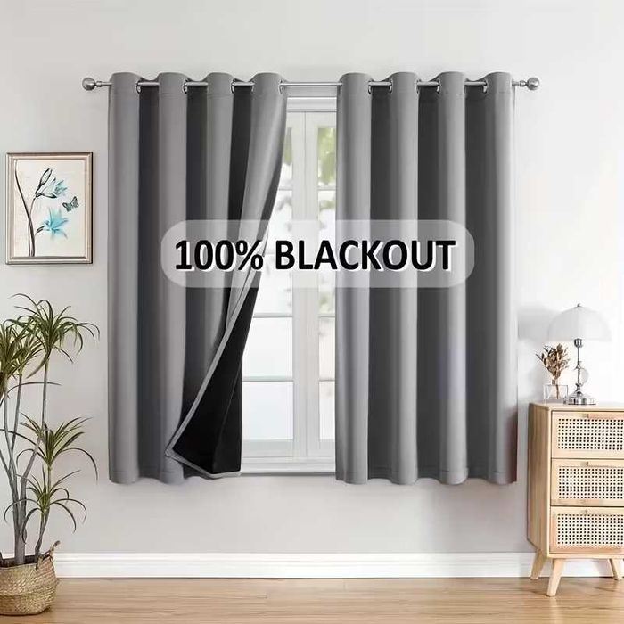Cortinas 100% Blackout 93x114cm -novo