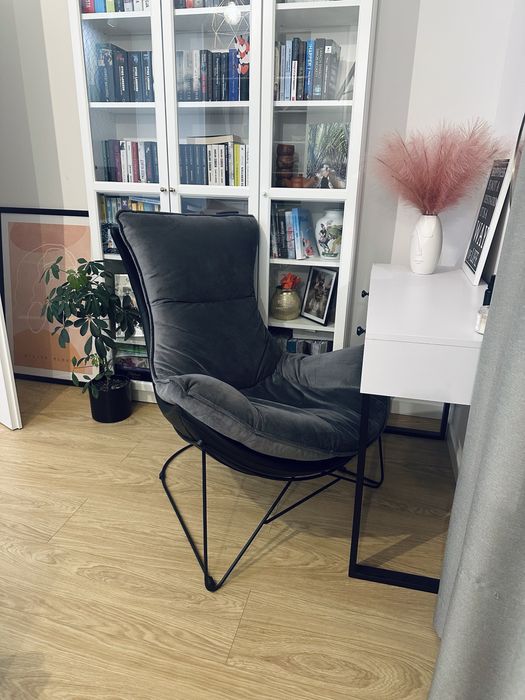 Fotel nowoczesny otilia stand - szary, czarny
