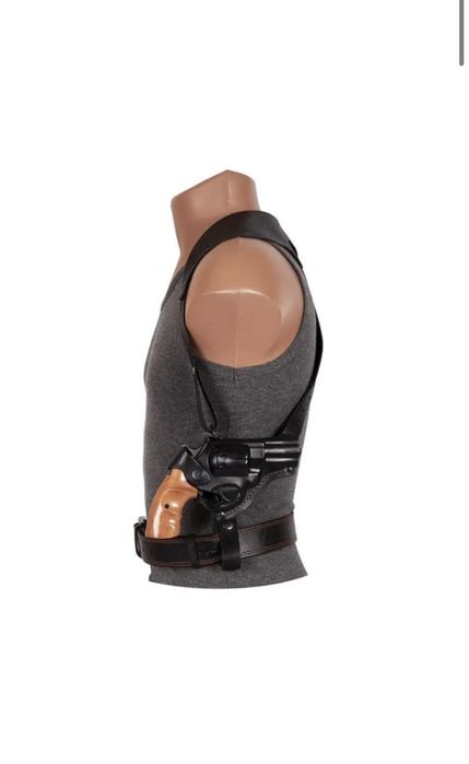 Кобура під Револьвер оперативна поясна формована шкіра чорна