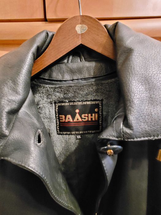 Płaszcz skórzany długi damski