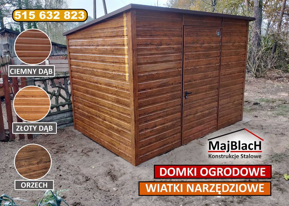 Garaż - Wiatka Ogrodowa - Magazyn - Schowek na Narzędzia – Maj-Blach