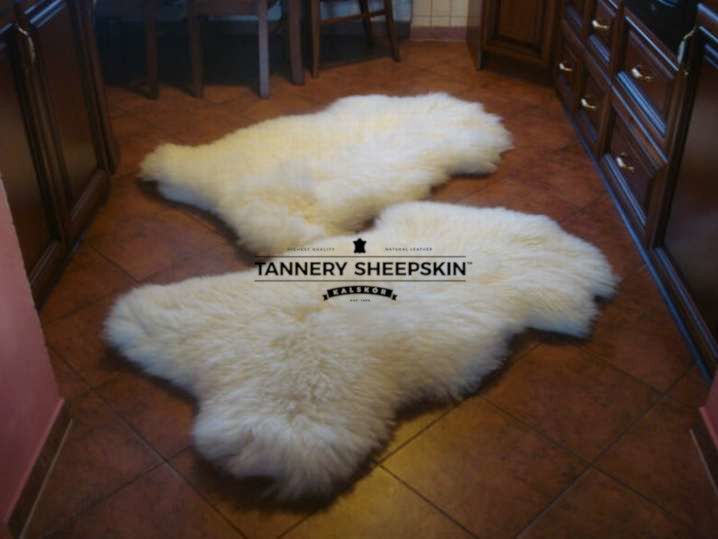 Skóra Owcza Biała GIGANT Skóry Owcze Skóra Naturalna XXXL