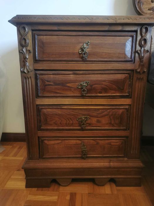 Quarto completo mobilia em madeira maciça estilo d. Jose