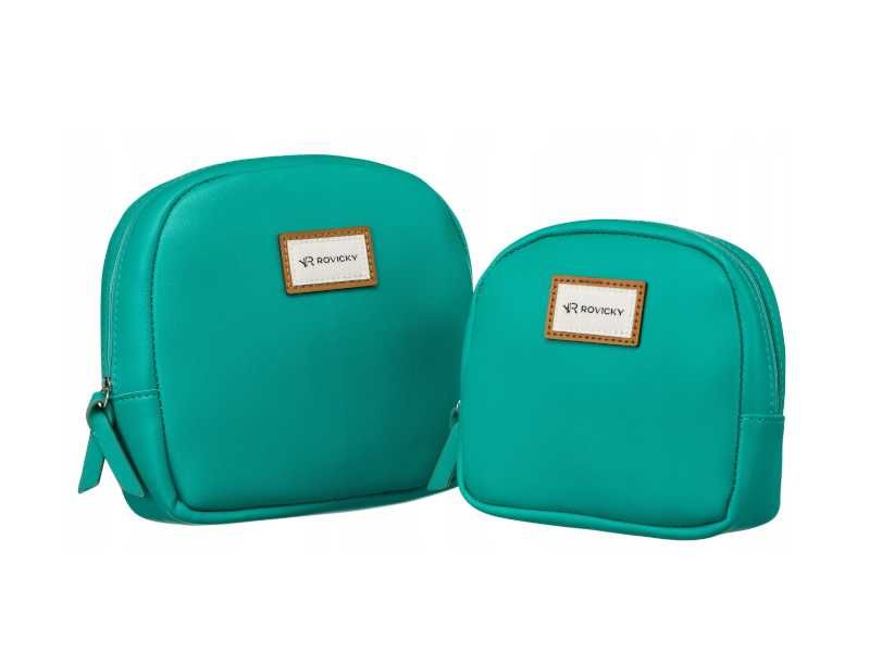 Rovicky zestaw 2x kosmetyczek podróżnych saszetek na kosmetyki Turkus