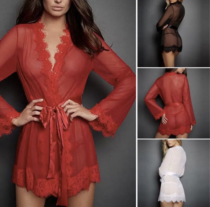 Кружевной пенюар,жіночий пенюар,ночнушка кружевна