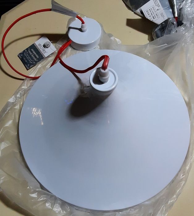 Candeeiros de teto branco cinza metal novos