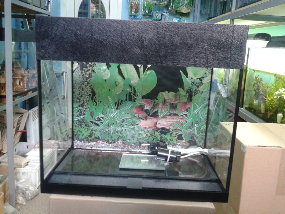 Аквариум 28л + крышка + задний фон + свет НОВЫЙ