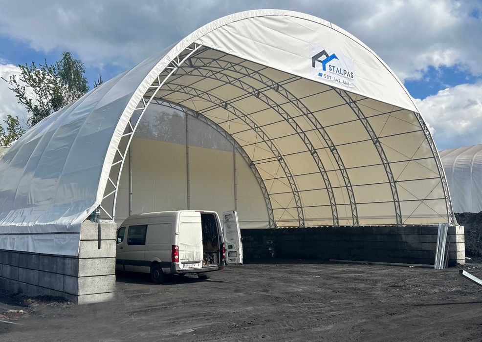 Hala tunelowa namiotowa wiata na słomę KAŻDY WYMIAR od ręki PRODUCENT