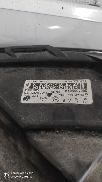 Renault master 2020rok lampa prawa przód